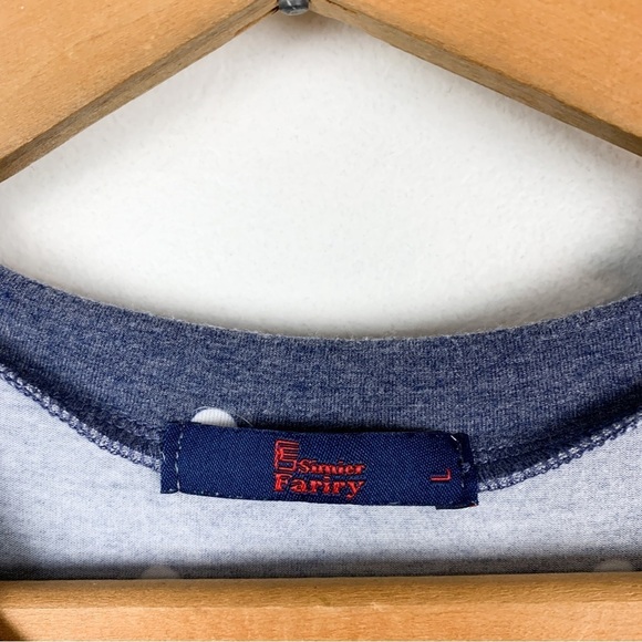 Simier Fariry Modest Stretch Knit Polka Dot Dress Sz L - Picture 4 of 6